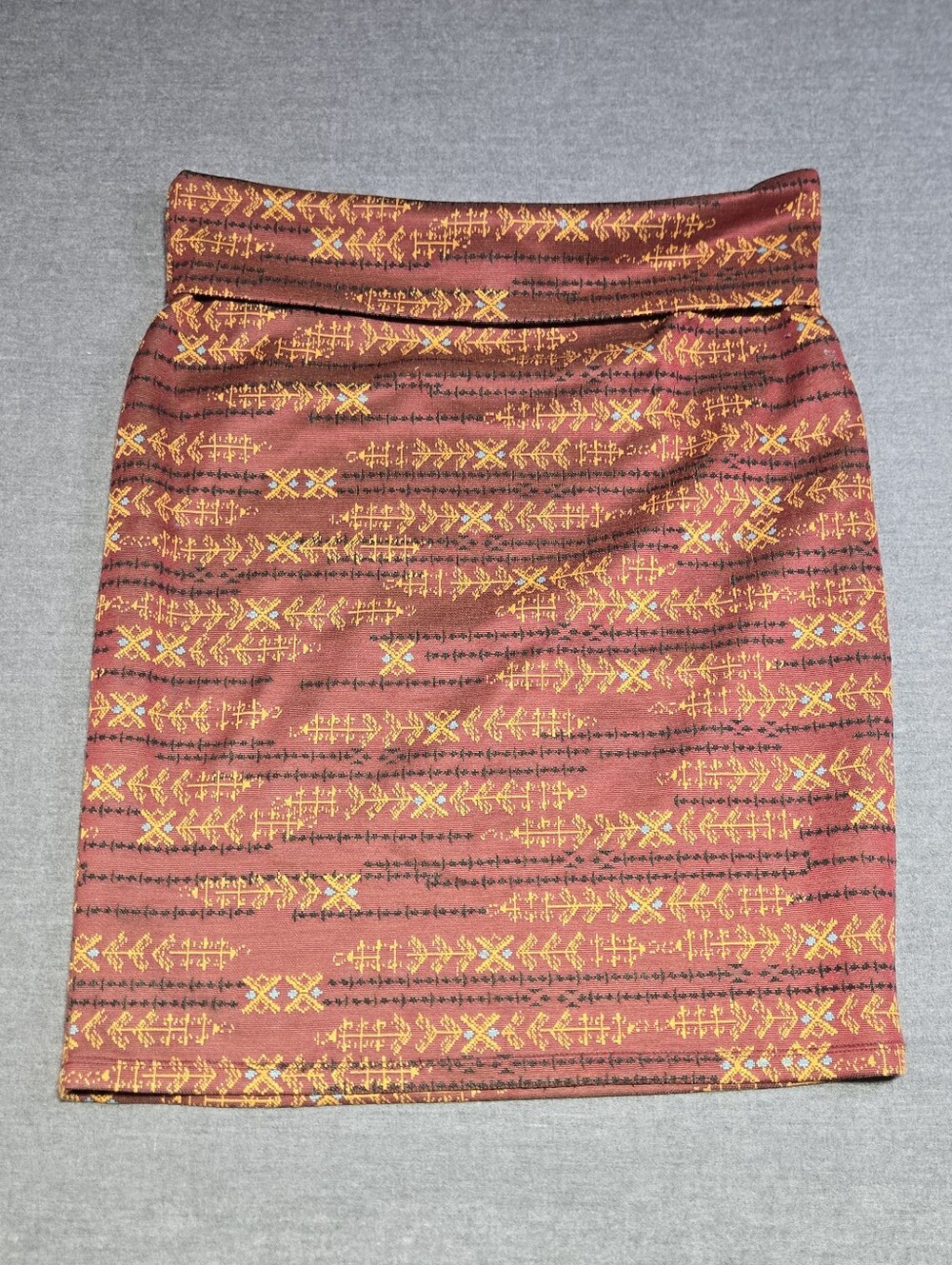LuLaRoe Cassie Pencil Skirt L Southwestern Geometric Stretch